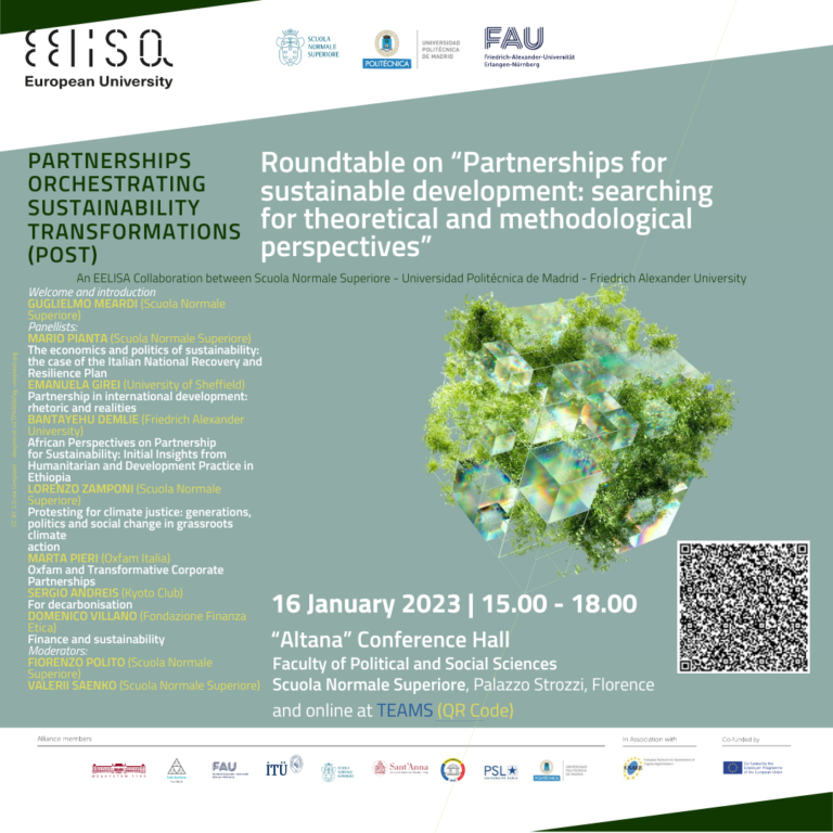 POST: Roundtable on „Partnerships for sustainable development: searching for theoretical and methodological perspectives“
