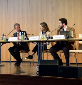 Panel on Legislative convergences or norm diffusion: Multilevel regulation of corporate responsibility with Markus Krajewski (Moderator, FAU), Humberto Cantu (University of Monterrey), Danielle Pamplona (PUCPR Curitiba)