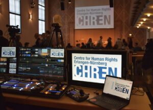 Display screens with CHREN logo