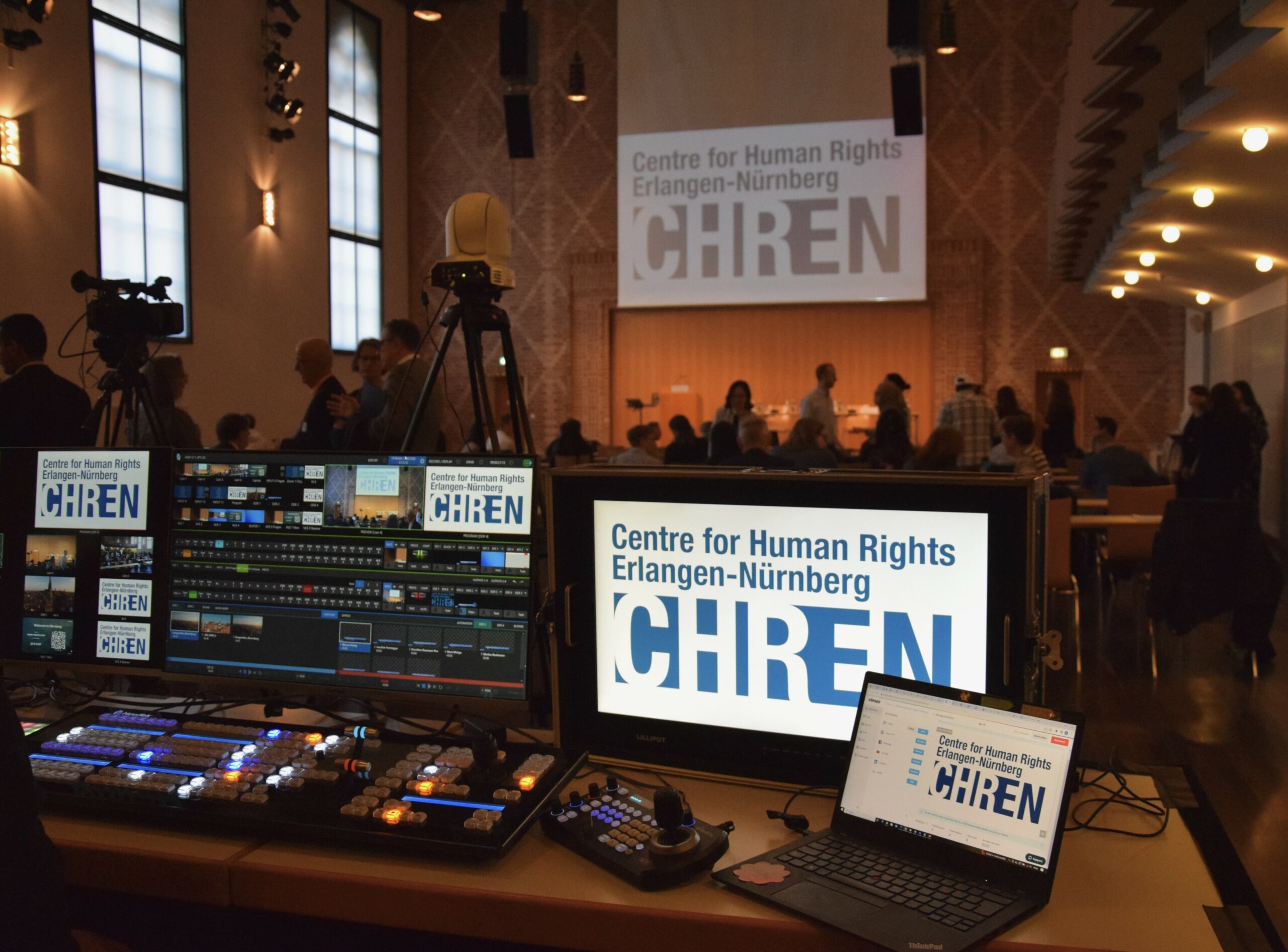 Display screens with CHREN logo
